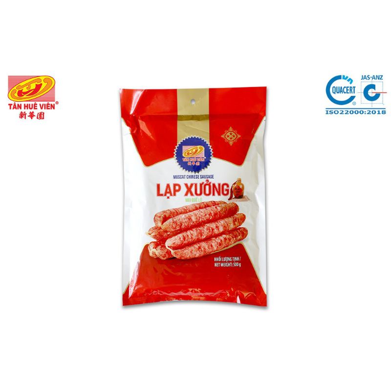 500g Lạp xưởng nạc Tân Huê viên, lạp xưởng mai quế lộ Tân Huê viên vị tiêu Đặc sản Sóc Trăng