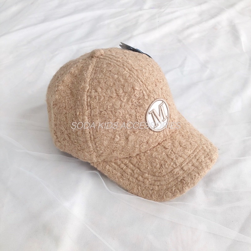 Mũ lưỡi trai cho bé phủ lông 02 màu