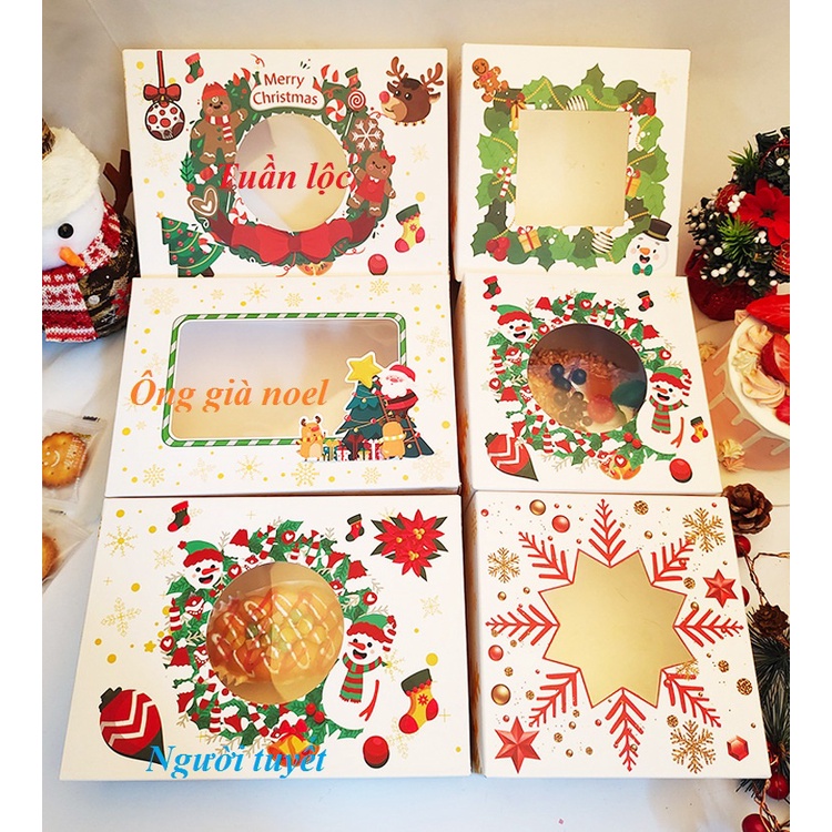 Hộp đựng bánh kẹo - hộp quà hình noel/giáng sinh
