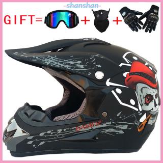 Fashion Men High Strength Outdoor Off Road Motorcycle Moto Dirt Bike Racing Helmet Set