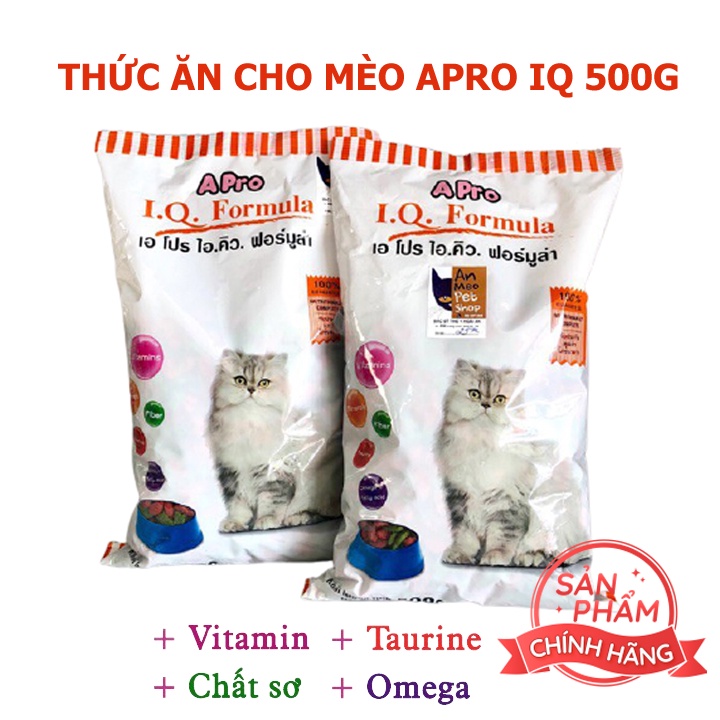 Thức Ăn Hạt Khô Cho Mèo Apro IQ Formula 500g Hàng Thái Lan, Chính Hãng