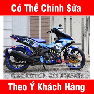 Tem Trùm Exciter 150 xanh đen đầu lâu