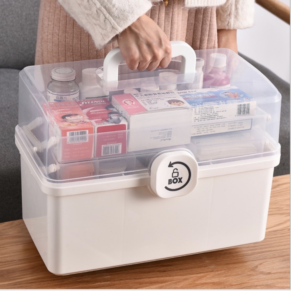 Hộp đựng thuốc dụng cụ sơ cứu gia đình Medical Kit PPJapan size Lớn