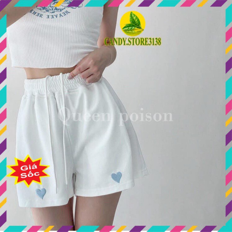 Quần Đùi Nữ Mặc nhà hay dạo phố ống rộng, lưng cao in hình tim,Chất liệu cotton mềm mại siêu hot.candy.store3138 | BigBuy360 - bigbuy360.vn