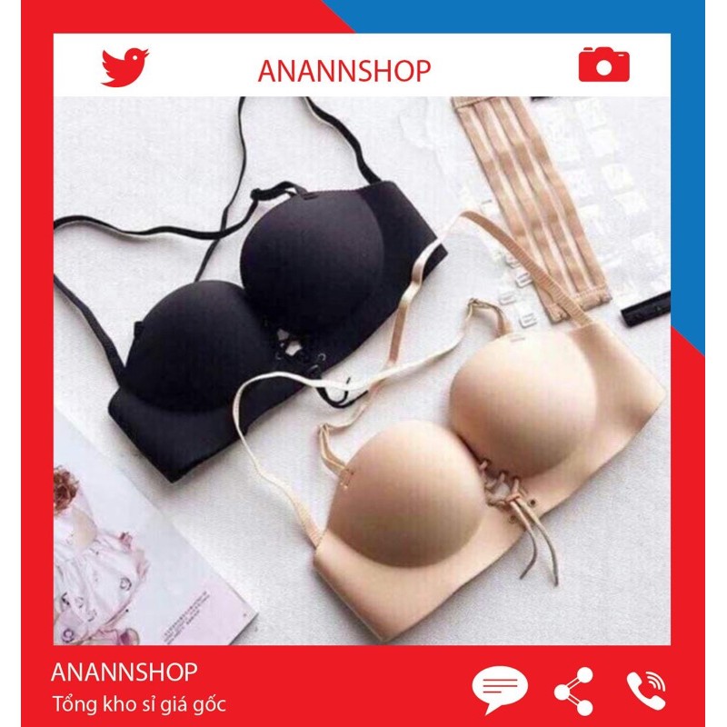 ( Anannshop ) Áo Lót Cúp Ngực Dây Rút 368 Siêu Đẩy Nâng Ngực Tạo Khe