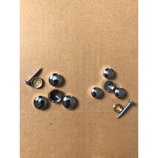 Combo 20/40 Chụp vít 12mm Bóng Chrome Bạc cao cấp