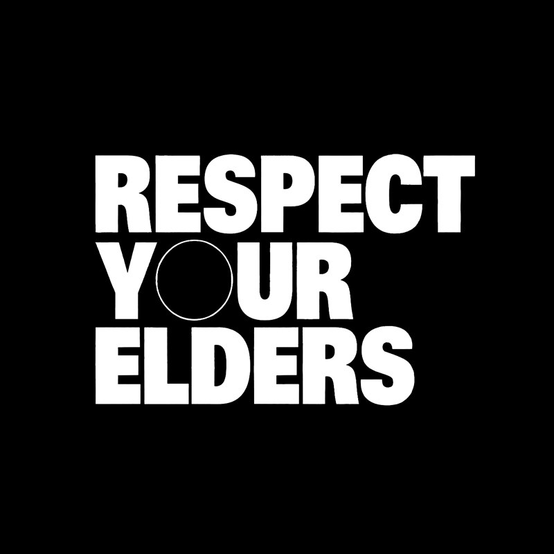 Decal dán trang trí cửa sổ xe hơi hoạ tiết Respect Your Elders bằng chất liệu vinyl kích thước 15cm*9.9cm