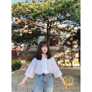 Áo sơ mi tay lỡ dáng thụng HARIQUEEN