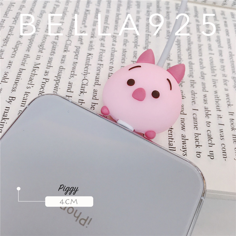 Phụ kiện bảo vệ cáp sạc Bella925 chống gãy đầu sạc hình thú