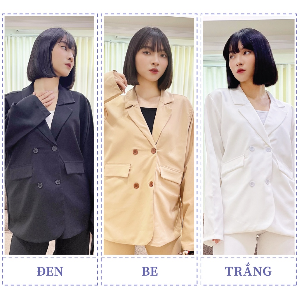 Blazer nữ áo trắng đen bigsize tay dài phối croptop hàn quốc  SheLiin AK01 | WebRaoVat - webraovat.net.vn