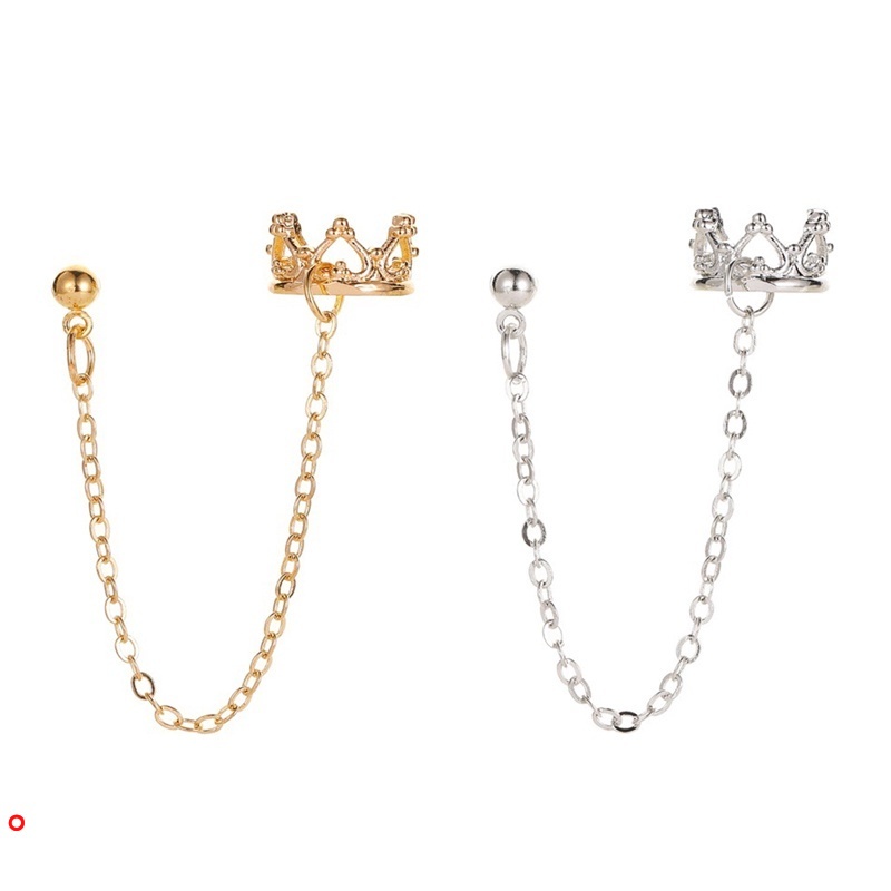 Khuyên kẹp vành tai hình vương miện thời trang nữ tính