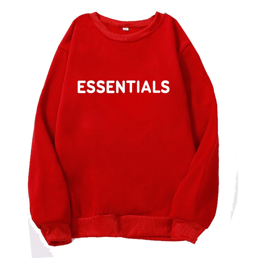 Áo nỉ Bông cổ tròn Sweerter  phom rộng , nam nữ ASSENTIALS