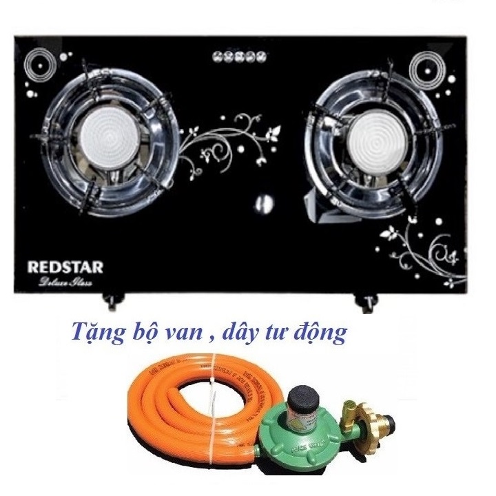 Bếp Gas Hồng Ngoại Đôi Cao Cấp REDSTAR – Tặng bộ van dây - Hàng chính Hãng ( Màu Ngẩu Nhiên)