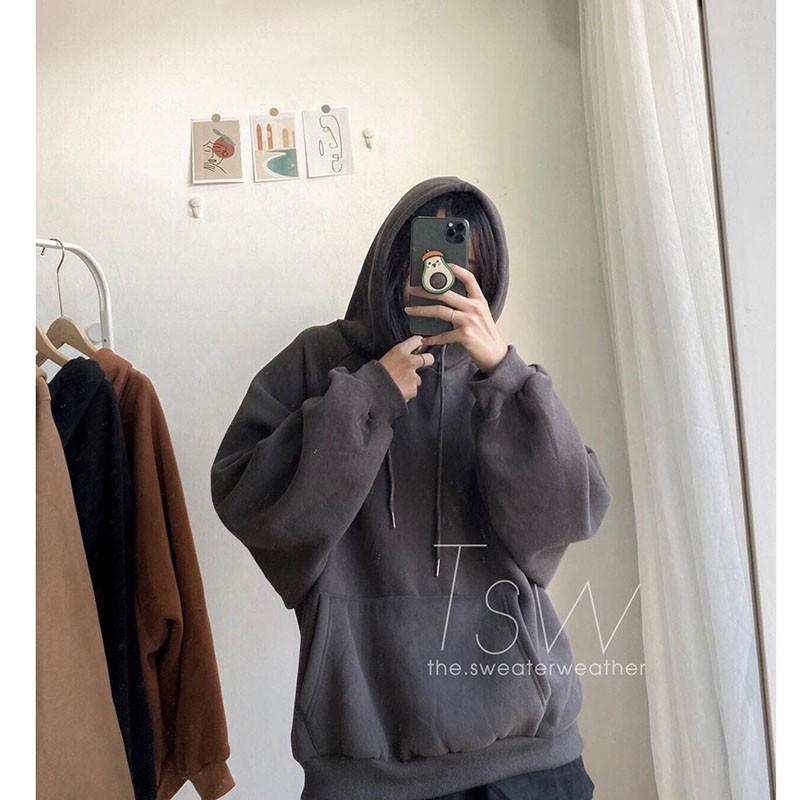 Áo Hoodie Nỉ Bông Trơn-Không Mũ Mẫu Mới M894-Violet_Store