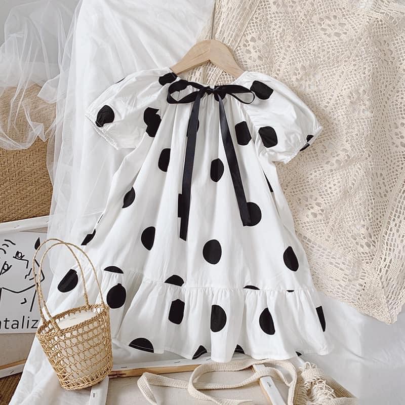 VÁY BABY DOLL CHẤM BI BÉ GÁI
