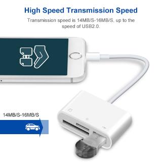 3 in 1 Lightening to USB Memory Card SD/TF Micro SD Card Reader for iPhone iPad