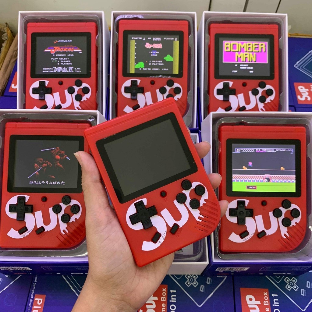 Máy chơi game cầm tay SUP 400 in 1, máy điện tử 4 nút cổ điển