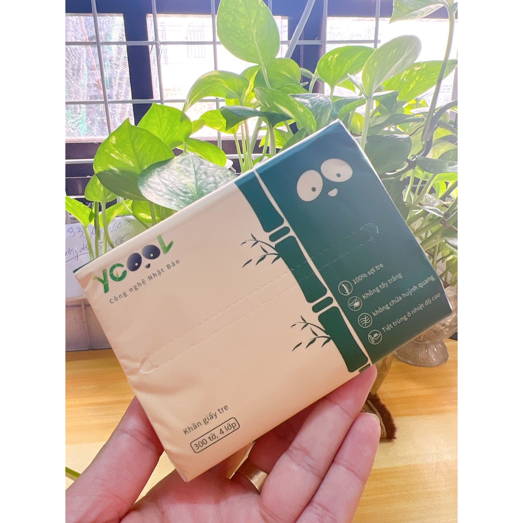 Khăn Giấy Ăn Gấu Trúc YCOOL thùng 30 gói/300 tờ/ 4lop.