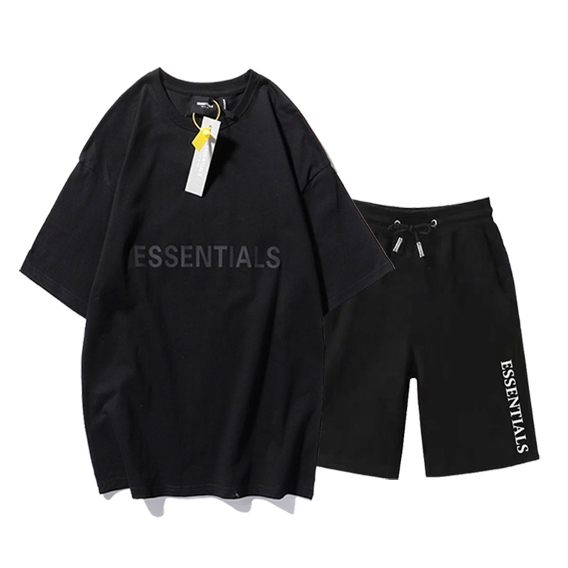 [MÃU MỚI]Bộ Quần Áo Thun Nam Nữ Unisex Mùa Hè Áo Cộc Tay Quần Short Essentials Thời Trang Zenkonu T223 + S043