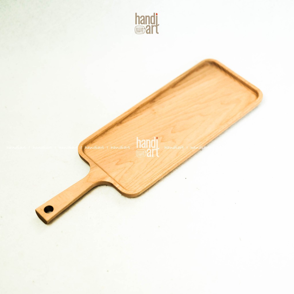 Khay gỗ dài tay cầm - Phụ kiện trang trí -  Long-handled wooden tray