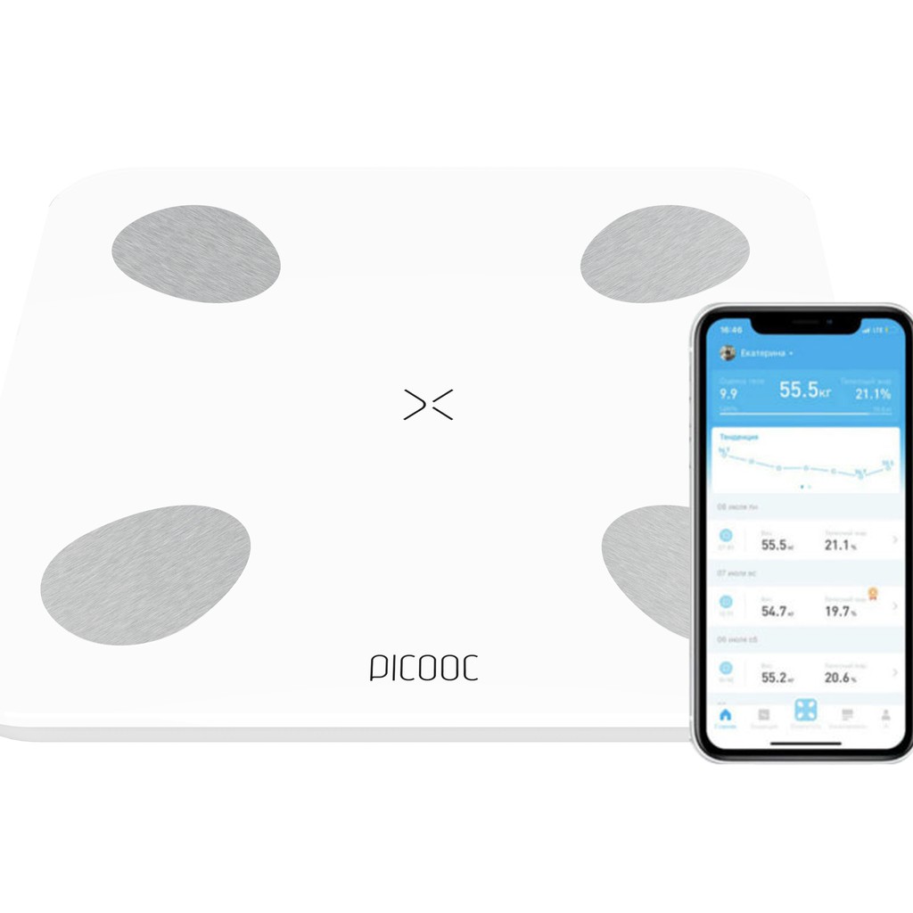 Cân Điện Tử Thông Minh PICOOC Mini Lite - Phiên bản Quốc Tế - APP TIẾNG VIỆT - Đo 13 chỉ số cơ thể - Hàng Chính Hãng