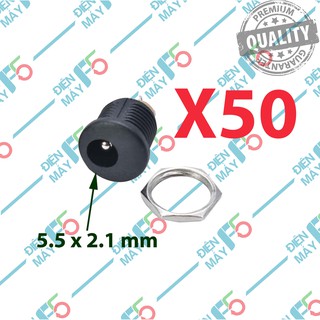 Dmf5 combo 50 giắc , jack sạc dc, giắc cái size 5.5*2.1mm, lỗ khoan 10mm