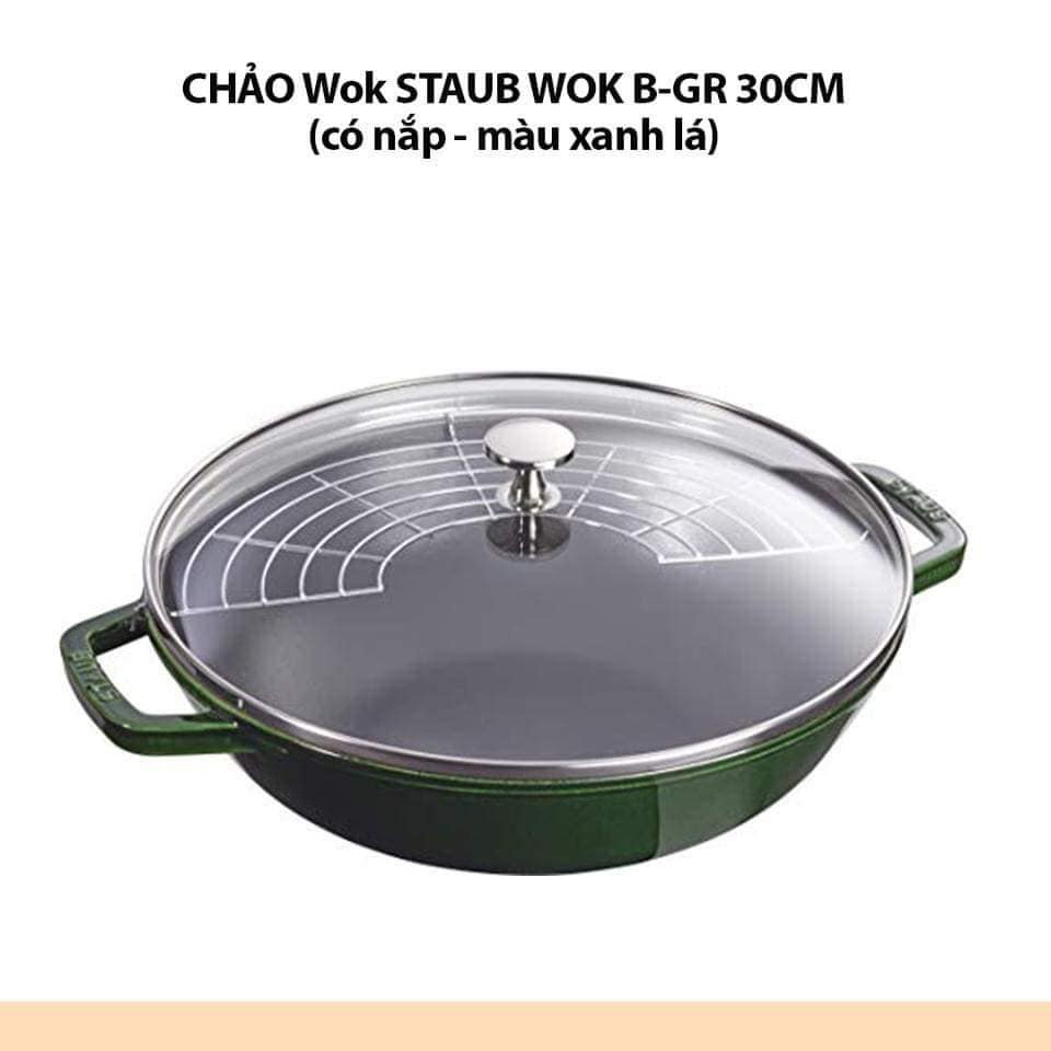Chảo gang Wok Staub Wok 30cm
