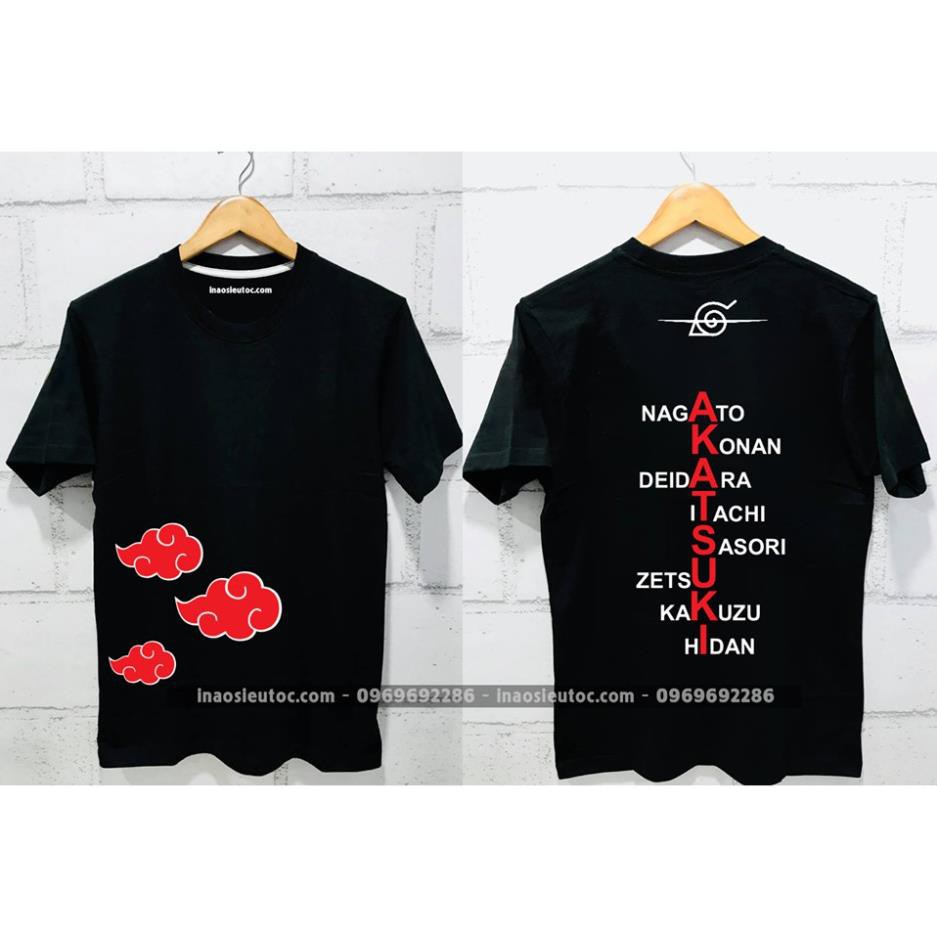 ( SALE SỐC ) ( SALE 50%) 🔥HOT🔥 Áo thun unisex in Akatsuki - áo Naruto đẹp chất lượng giá rẻ