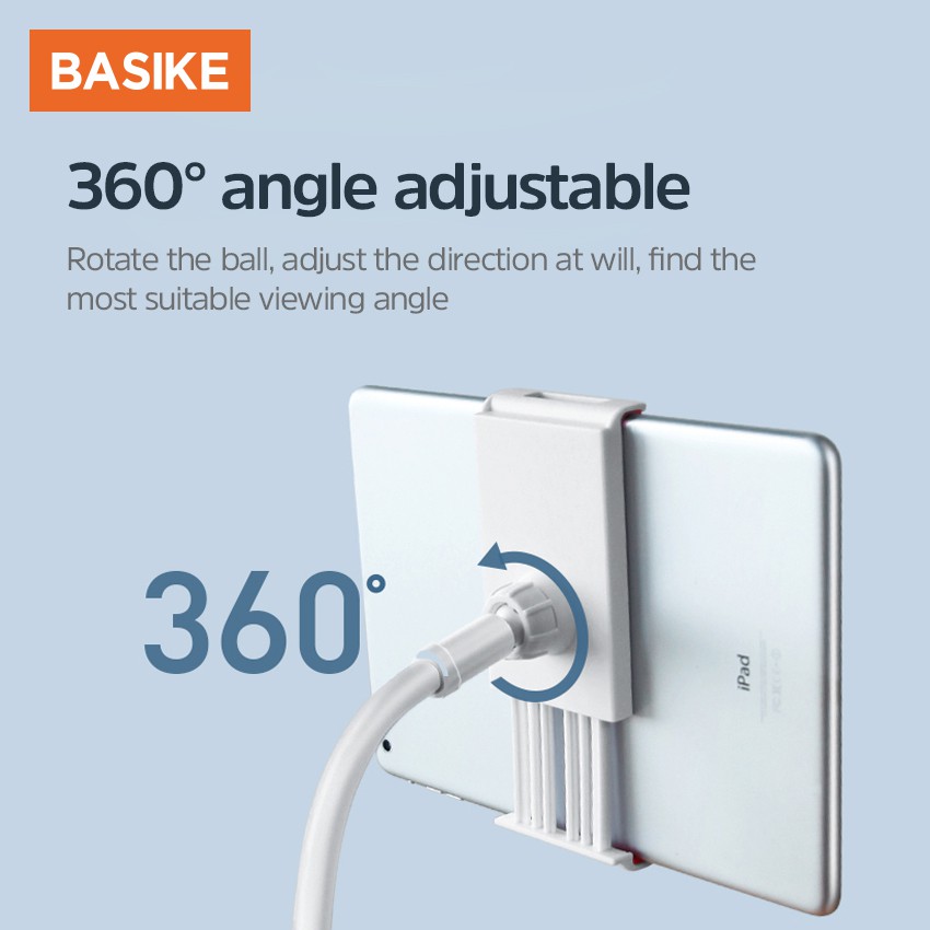 Giá đỡ điện thoại / máy tính bảng BASIKE BSK-UP06-12 có thể điều chỉnh chắc chắn có thể xoay 360°