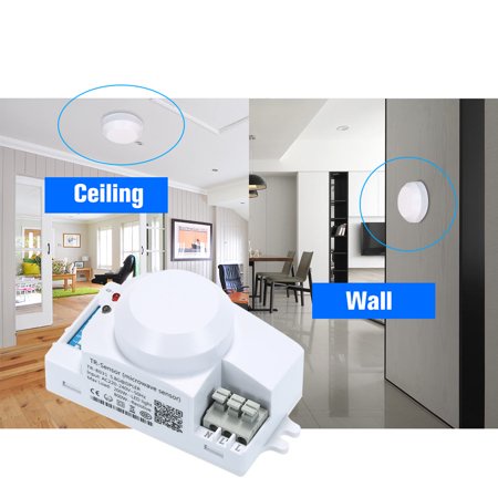 Công tắc cảm ứng vi sóng radar tự động tắt mở khi có người đến gần, mắt cảm ứng hồng ngoại chính hãng Decom