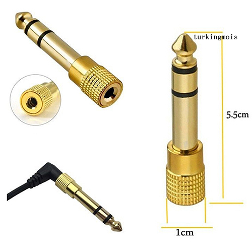 TSP_6.5mm 1/4 Male to 1/8 3.5mm Female Headphone Jack Adapter Plug Stereo Audio