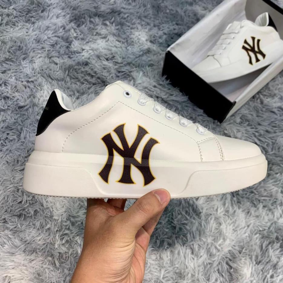 Giày thể thao Mc queen trắng chữ LA, NY, Giày MLB Nam Nữ Mẫu Mới Nhất 2022