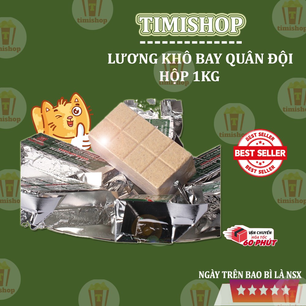 [Siêu Rẻ] Lương khô Bay Quân Đội (1kg/ hộp)