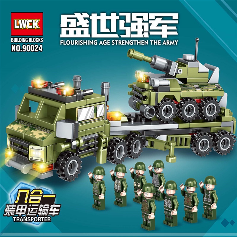 Bộ Đồ Chơi Lắp Ráp Lego Mô Hình Xe Quân Đội Dành Cho Bé Trai