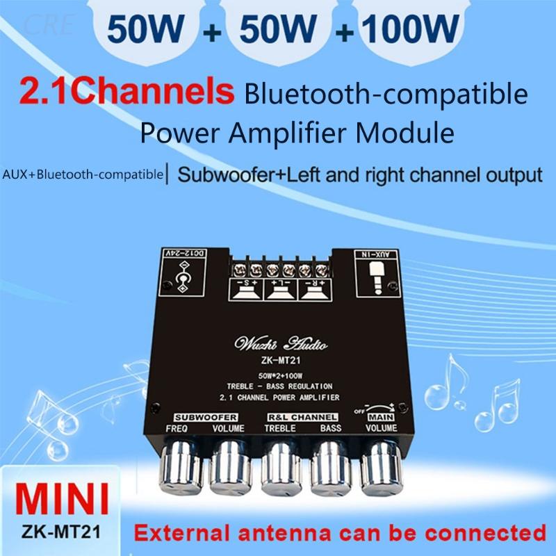 Bảng Mạch Khuếch Đại Âm Thanh Kỹ Thuật Số ZK-MT21 Bluetooth5.0 Kênh 2.1