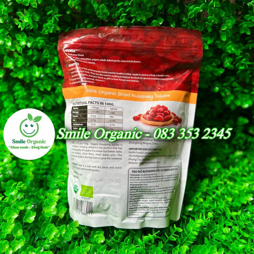 Táo Đỏ ROUQIANG Hữu Cơ hiệu GREEN NATURE 500g/100g - Date: 7/2024 - Nhà hữu cơ