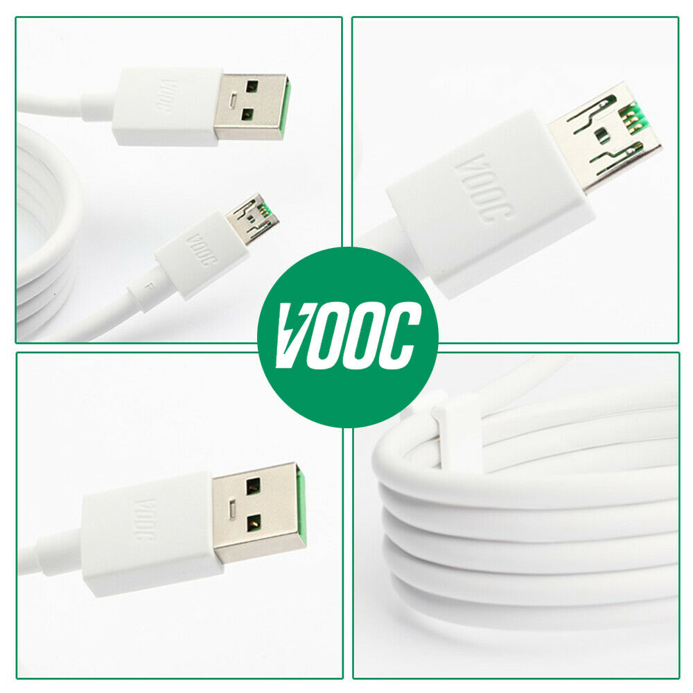 Cáp sạc nhanh VOOC của OPPO kết nối với cáp dữ liệu