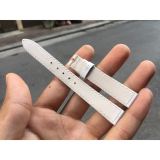 Dây đồng hồ da bò màu trắng ( size 10-20mm)