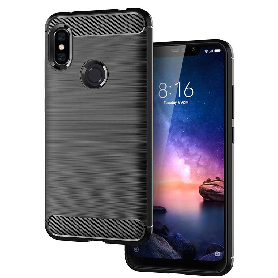 Ốp lưng Xiaomi Redmi Note 6 Pro/ Redmi Note 6 Fiber Carbon chống sốc cao cấp, cực bền cực ôm máy