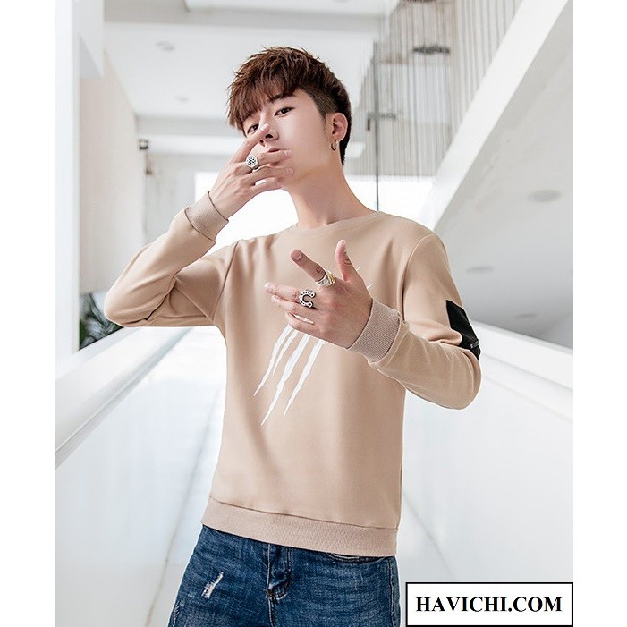 Áo thun nam tay dài 💚𝐅𝐑𝐄𝐄𝐒𝐇𝐈𝐏💚 Áo thun nam dài tay nâu be 3 gạch thoáng mát, mềm mịn, co giãn tốt | BigBuy360 - bigbuy360.vn