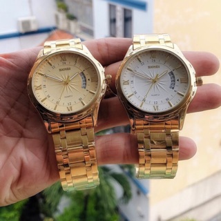 Đồng hồ nam Skmei chính hãng máy Nhật cao cấp kiểu dáng thời trang dây thép sang trọng chống nước tốt