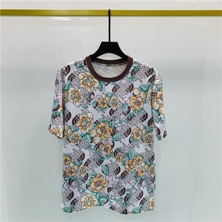 Thương hiệu thời thượng hàng đầu THE NOR- FA - * - logo + quy trình in hoa Áo phông ngắn tay, kiểu dáng giống nhau cho nam và nữ