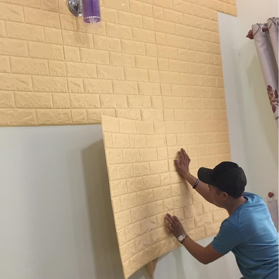 Xốp dán tường giả gạch 3d khổ lớn 70 x 77 cm - MINAMINU | BigBuy360 - bigbuy360.vn