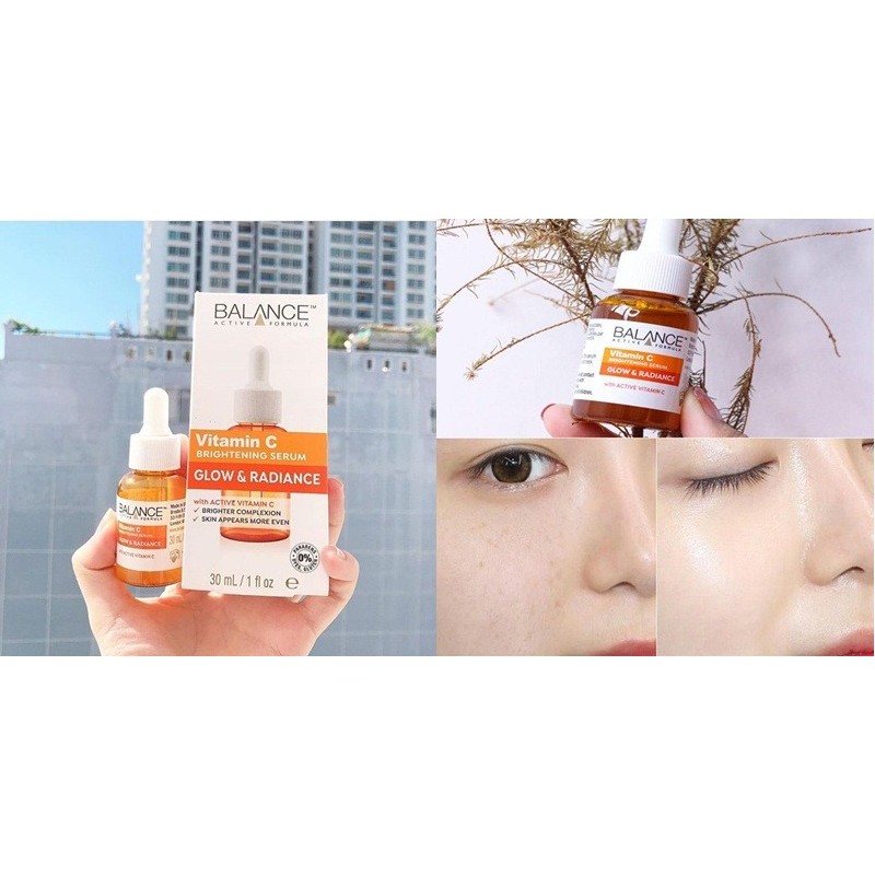 Combo Serum Trắng Da Balance VitaminC Brightening 30ml + Serum cấp nước Balance Hyaluronic Deep Moisture 30ml