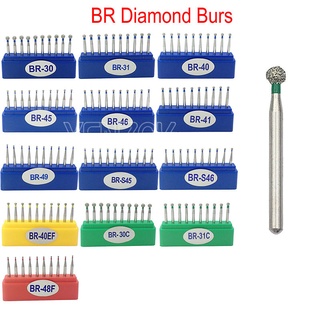 [Hàng mới về] Set 10 mũi khoan kim cương FG 1.6mm tốc độ cao dùng trong nha khoa