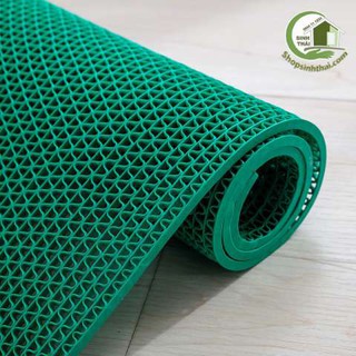 Thảm nhựa lưới chống trơn màu xanh lá - [ 50cm x khổ 90cm ]