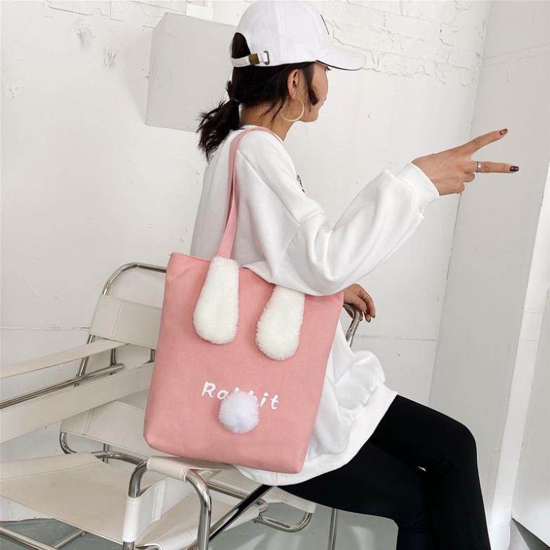 [THSP55] Túi tote Vải canvas mềm Đẹp Cực Hot đựng vừa a4[SIÊU SALE][SIÊU XINH]❣️ Túi vải xinh hình tai thỏ