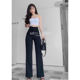 QUẦN TÂY LOE 2 NÚT LƯNG CAO