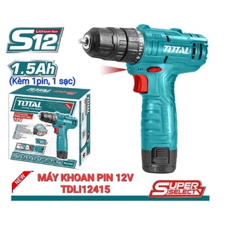 Máy khoan siết vít pin 12v total tdli12415