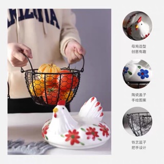 (Có sẵn )Rổ gà đựng trứng gà decor